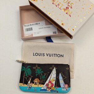 Auth Louis Vuitton Monogram Vivienne Holiday Pochette Cles Coin Case M82615 F/S